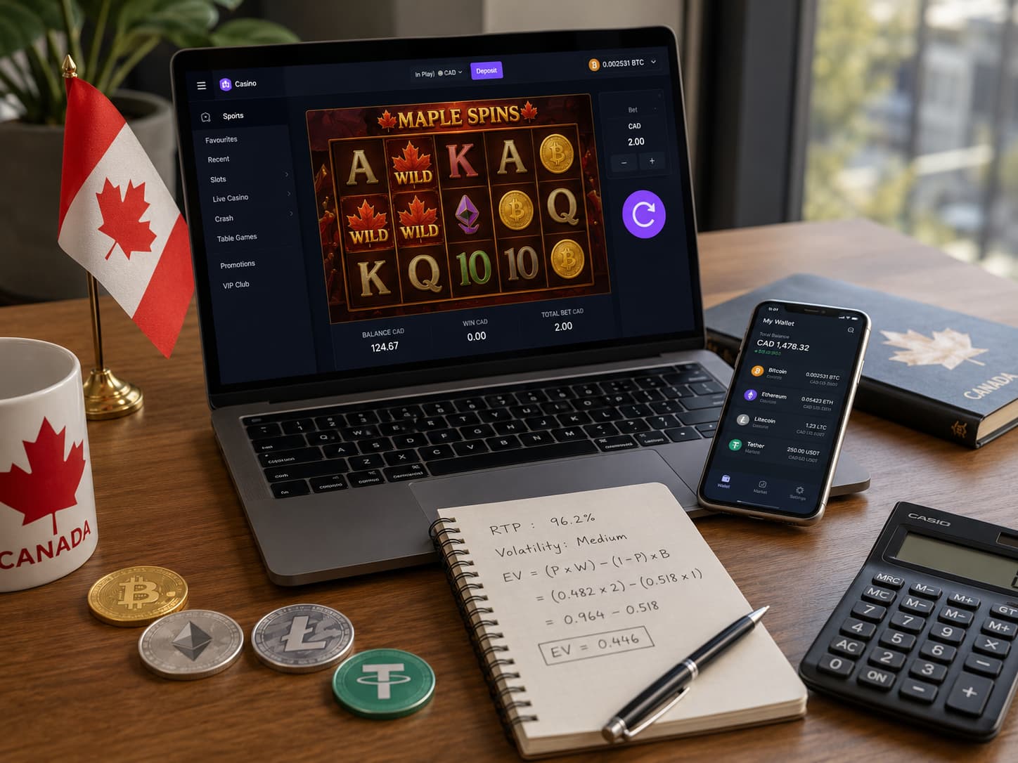 Crypto Casino Game Mechanics Explained: RTP, Volatility, and Expected Value for Canadian Players